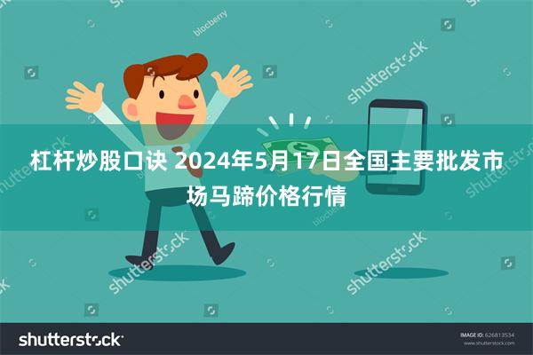 杠杆炒股口诀 2024年5月17日全国主要批发市场马蹄价格行情