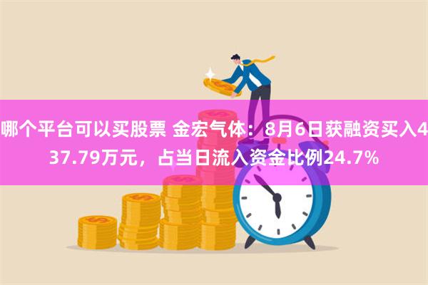 哪个平台可以买股票 金宏气体：8月6日获融资买入437.79万元，占当日流入资金比例24.7%