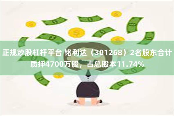 正规炒股杠杆平台 铭利达（301268）2名股东合计质押4700万股，占总股本11.74%